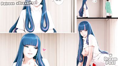 Eida the nurse gets her throat wrecked in rough hentai blowjob