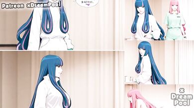 Eida the nurse gets her throat wrecked in rough hentai blowjob