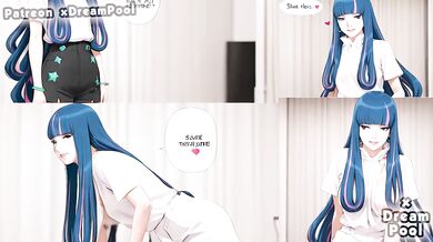 Eida the nurse gets her throat wrecked in rough hentai blowjob