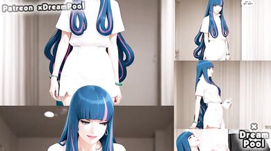 Eida the nurse gets her throat wrecked in rough hentai blowjob