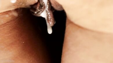 Slow sensual close-ups of my glistening hairy pussy getting destroyed