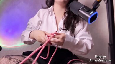 Mommy traps you in her basement and plays with your cock until you choke on cum