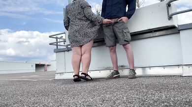 Big ass Stepmom gets caught pissing like a dirty slut in public