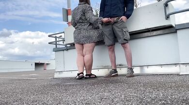 Big ass Stepmom gets caught pissing like a dirty slut in public