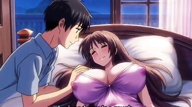 Stepsister shares bed with stepbrother in hotel loud moaning fuck