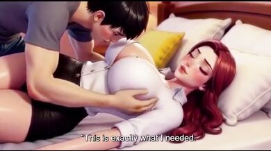 Stepmom’s deep massage turns into greedy pussy eating and anal creampie