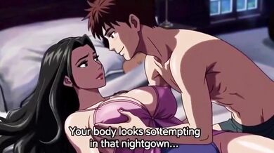 Stepson seduces hot stepmom while father sleeps next to them cum gushing