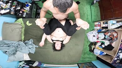 Stepmom seduces me with big dick right in my virgin pussy rough creampie