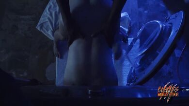 The Drip gets drenched in Horror Movie sex with Marie Fox in Stuck in Dryer Interracial BBc Creampie