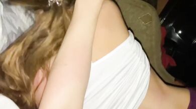 Teenage Couple fucking raw in dorm at night ride hard