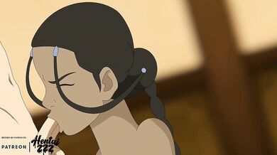 Katara brutal deep blowjob ruined tight throat fisting hentai