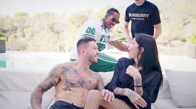 The stunning Italian Silvia Preslar gets destroyed by a raging BBC gangbang
