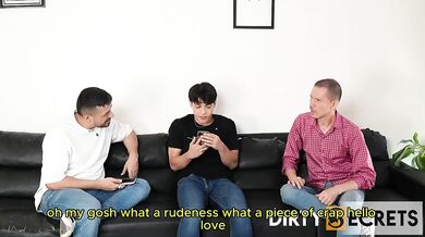 Sharing bed with my girlfriend's gay best friend ended in a brutal anal threesome