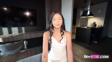 18 year old girl deep throats and swallows every drop expertly