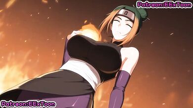 Pakura’s monster cock gets destroyed in Naruto hentai blowjob choke
