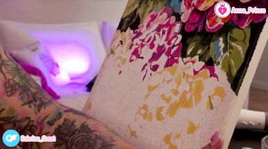Ginger teen solo art session ruined by cum covered tease