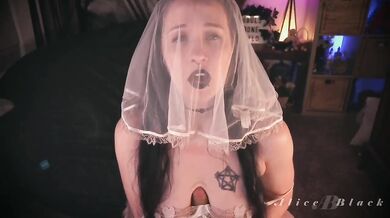 Wedding Night with goth bride titty fuck POV