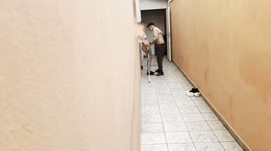Freeze tag with the blind girl got us panties soaked in the alley