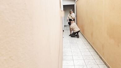 Freeze tag with the blind girl got us panties soaked in the alley