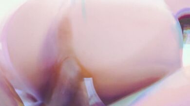 Psychedelic ASMR POV loud moaning PAWG creampie gagging on huge cock