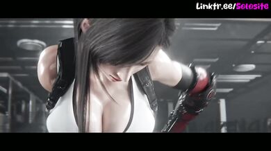 Tifa workout in hentai animation