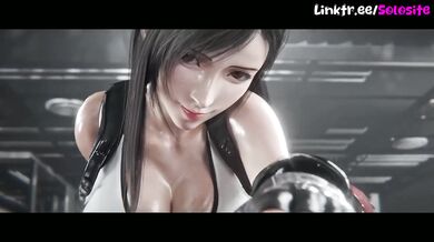 Tifa workout in hentai animation