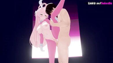 Hanako’s Schale Duty cum dripping cartoon gangbang