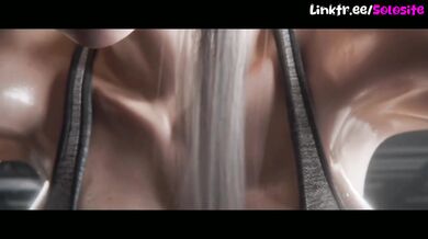 Tifa gets destroyed in gym shower animated porn