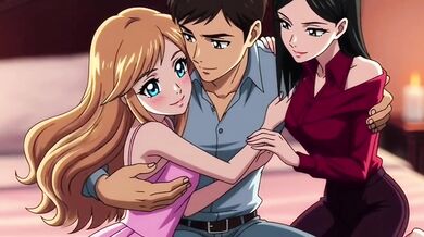 My stepbrother fucked me and my friend alone at home