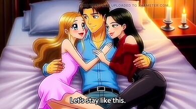 My stepbrother fucked me and my friend alone at home