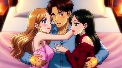 My stepbrother fucked me and my friend alone at home