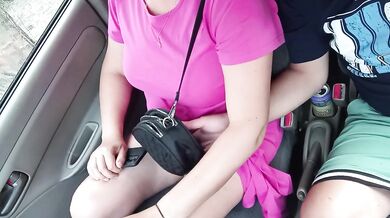 Wet milf taxi ride ends in dripping doggystyle rut