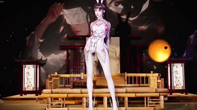 3D cute Asian babe fucked hard in cosplay dress ass bouncing