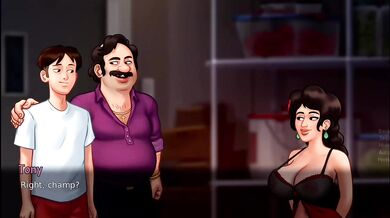 Step mom knew I couldn't hide it while bhabhi game show got me choked