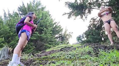 Teen latina explorer fucked raw deep in the forest big cock dripping cum