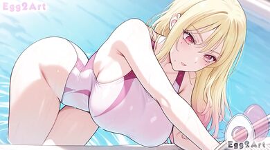 Marriagetoxin hentai Kinosaki Mei big tits swimsuit blowjob cumshot destroyed