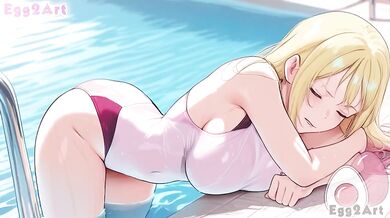 Marriagetoxin hentai Kinosaki Mei big tits swimsuit blowjob cumshot destroyed
