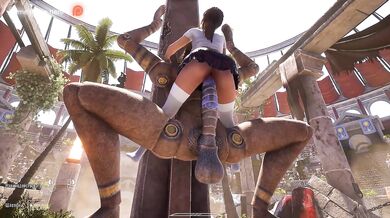 Milf Lara gets her pussy wrecked by ancient monster in public blowjob blowout