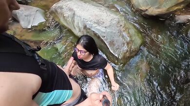 Final part raw public fucking river cum dump she let it drip everywhere