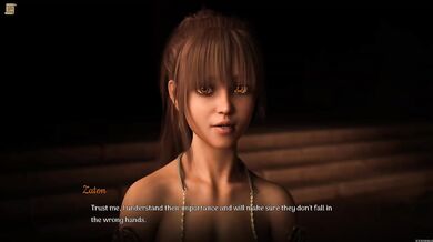 Desert Stalker #79 destroys her big tits in visual novel porn