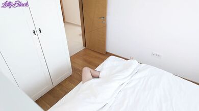 Stepmom Gags on Stepson's throbbing morning wood wet dream deep throat