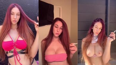 Big tits milf smokes herself into a shivering mess