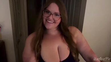 Coworker's creampie homewrecker BBW slut takes dildo hard