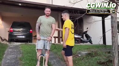 Wife fucks neighbor while cuck husband mows lawn exposed