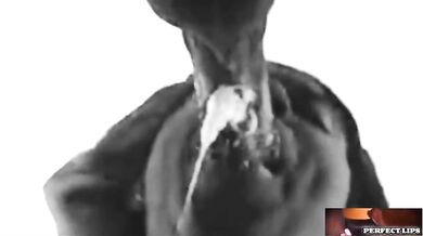 Perfect Ebony Lips Gushing Choked by Deep Sloppy Ass Mouth