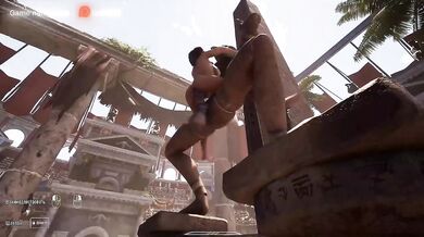 Lara's Secret found the Ancient Temple and monster's huge cock worshiped every inch