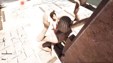 Lara's Secret found the Ancient Temple and monster's huge cock worshiped every inch