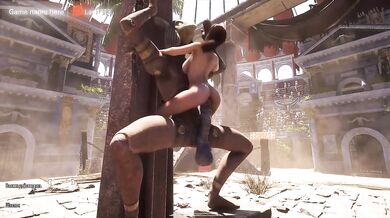 Ancient temple secret Lara found a goblin orgy with futanari mind control slime