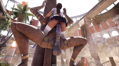 Lara gets a monster cock buried deep in ancient ruins elven bdsm gangbang
