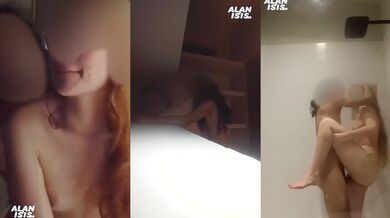 Nightclub bathroom sex with muscular security guard creampie